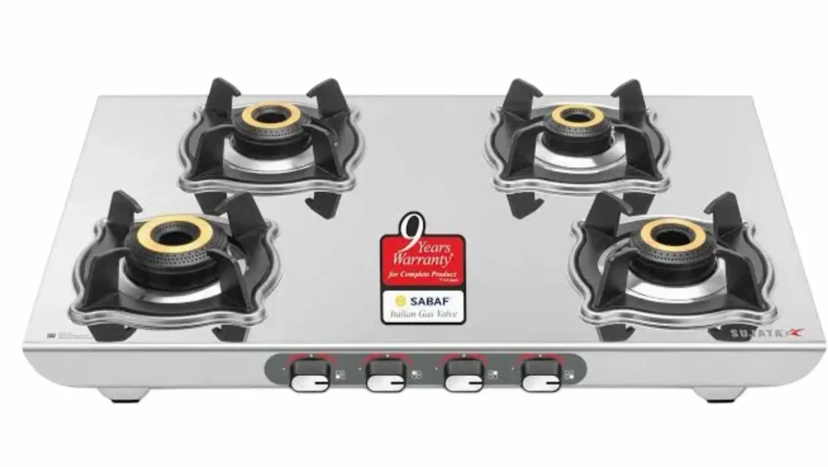 Sujata Majestic 4 Burner Gas Stove – Steel Body 2