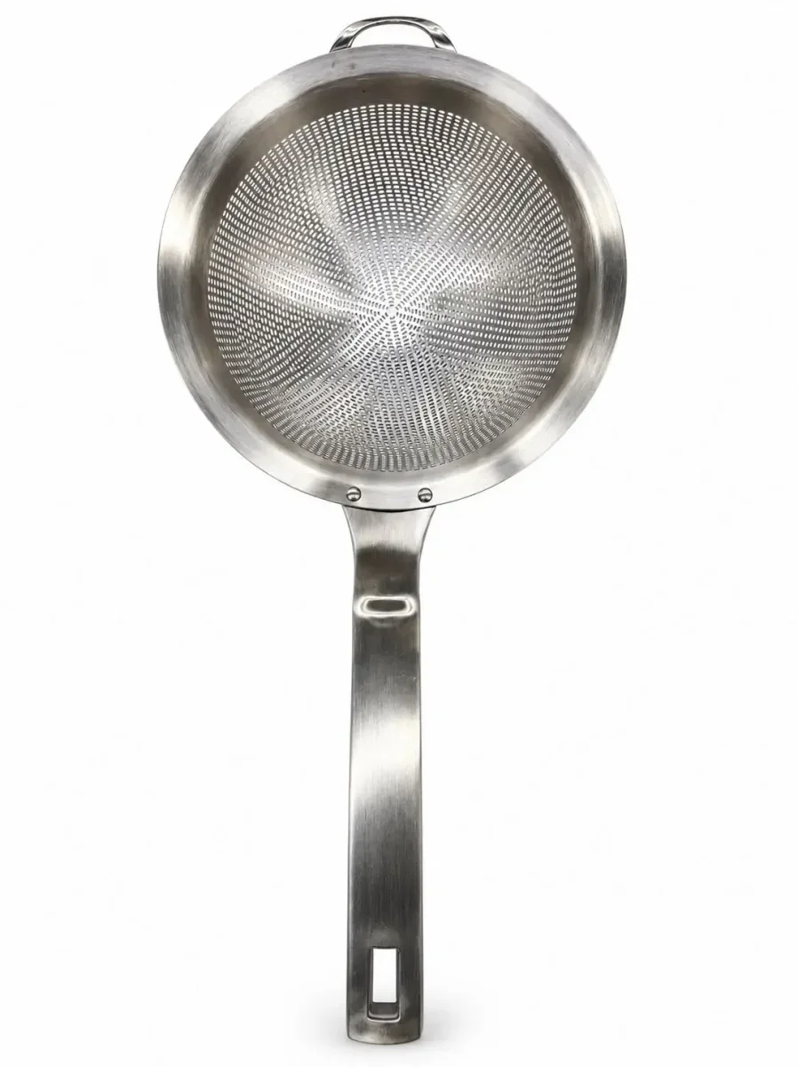Strainer With Handle Metal Micro Sifter 14cm 2