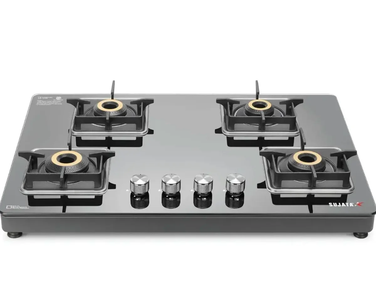 Sujata Premium Gas Stove 4 Burners Glass Top 2