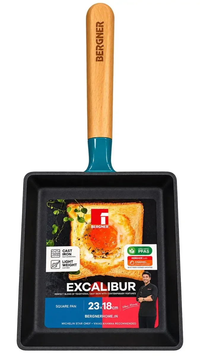 SQUARE PAN CAST IRON  HEAT RETENTION