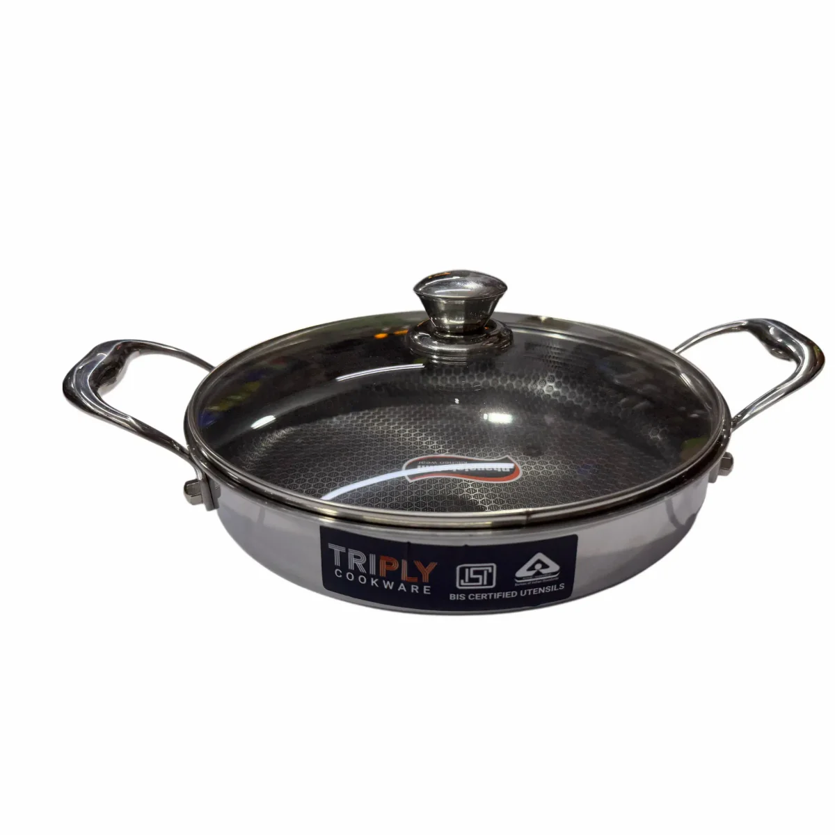 Tri-ply honeycomb Biryani pot 22cm 4litre