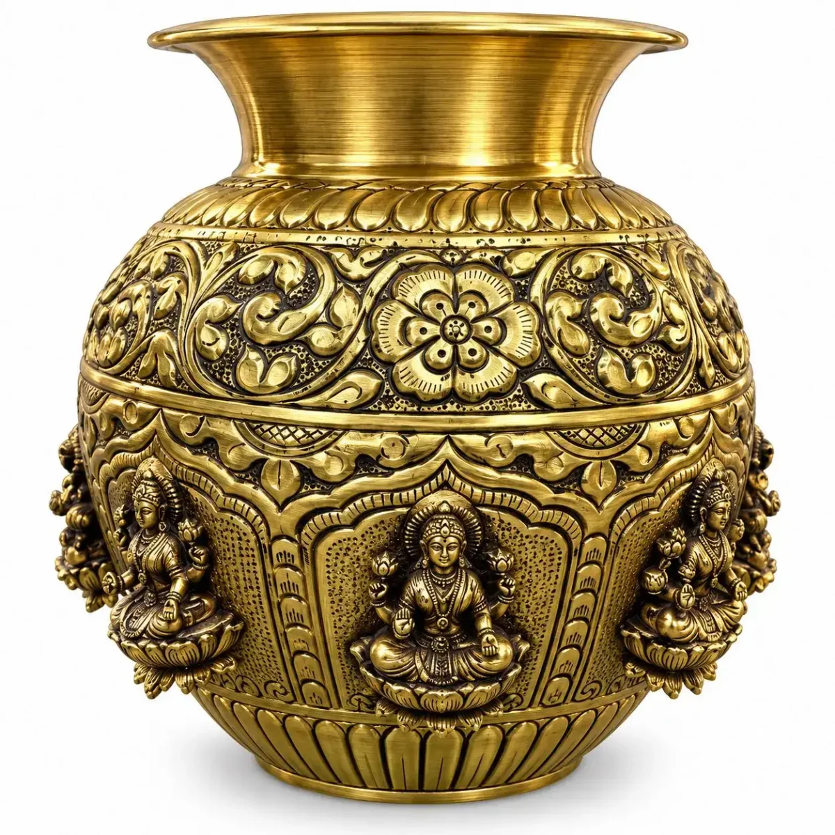 Brass Ashtalakshmi Kalash – 5.6 Inch 2