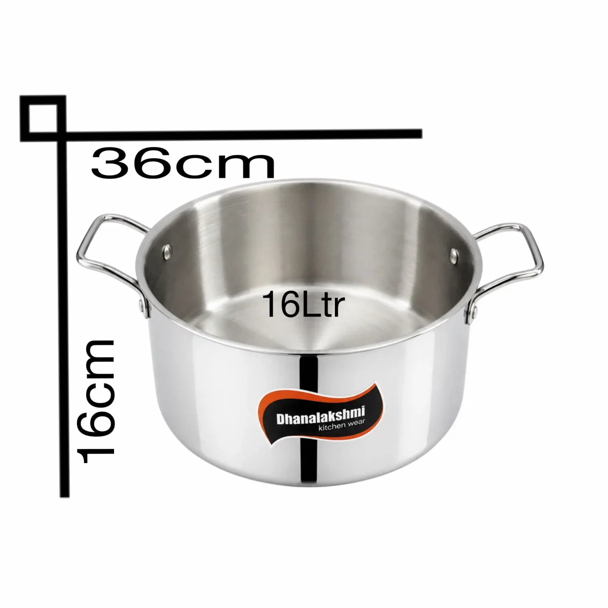 Tri-ply Biryani pot 16L 2