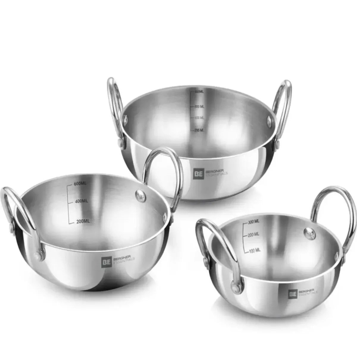 Bergner triply mini kadai set of 3pcs 2