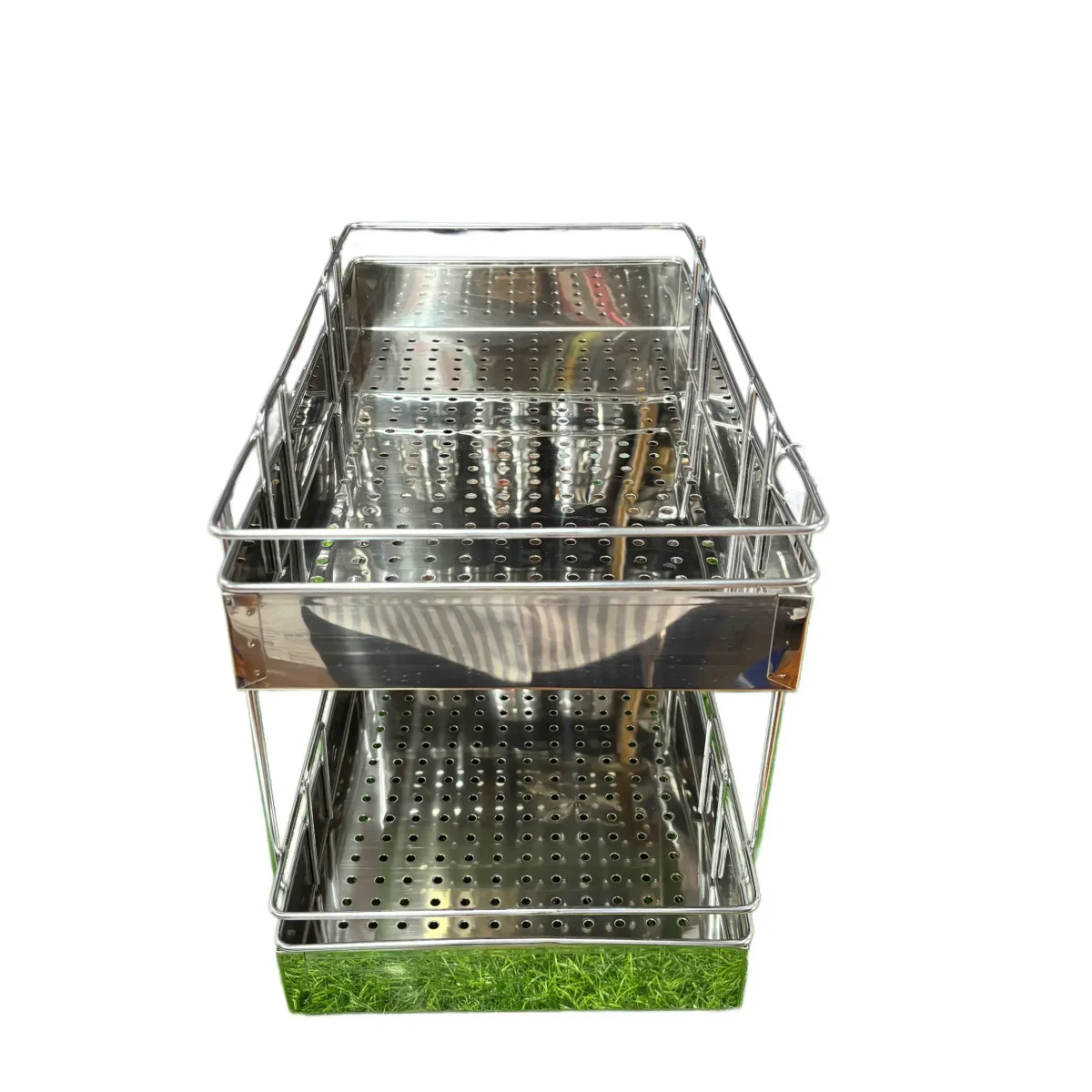 stainless steel fruit and vegetable storage rack 2stap 2