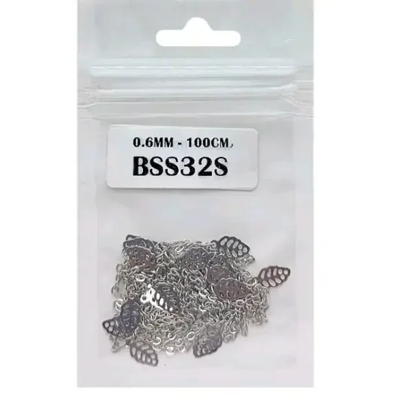 Silver Chain With Leaf