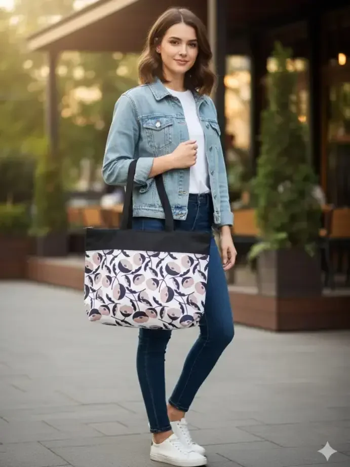 Canvas Tote bag beige