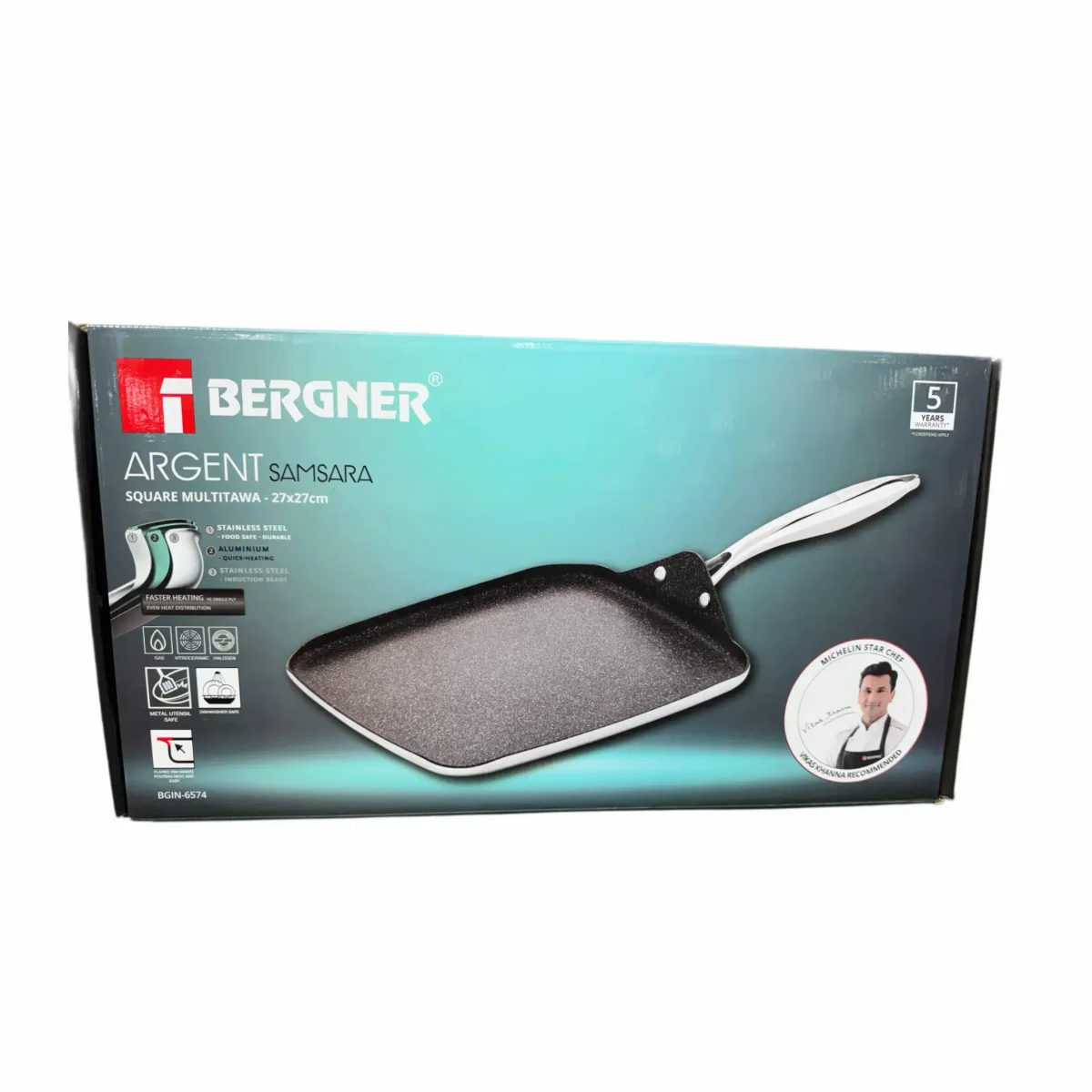 BERGNER ARGENT SAMSARA  SQUARE MULTITAWA - 27x27cm
