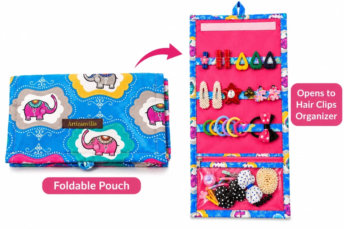 Foldable Hair clips organizer