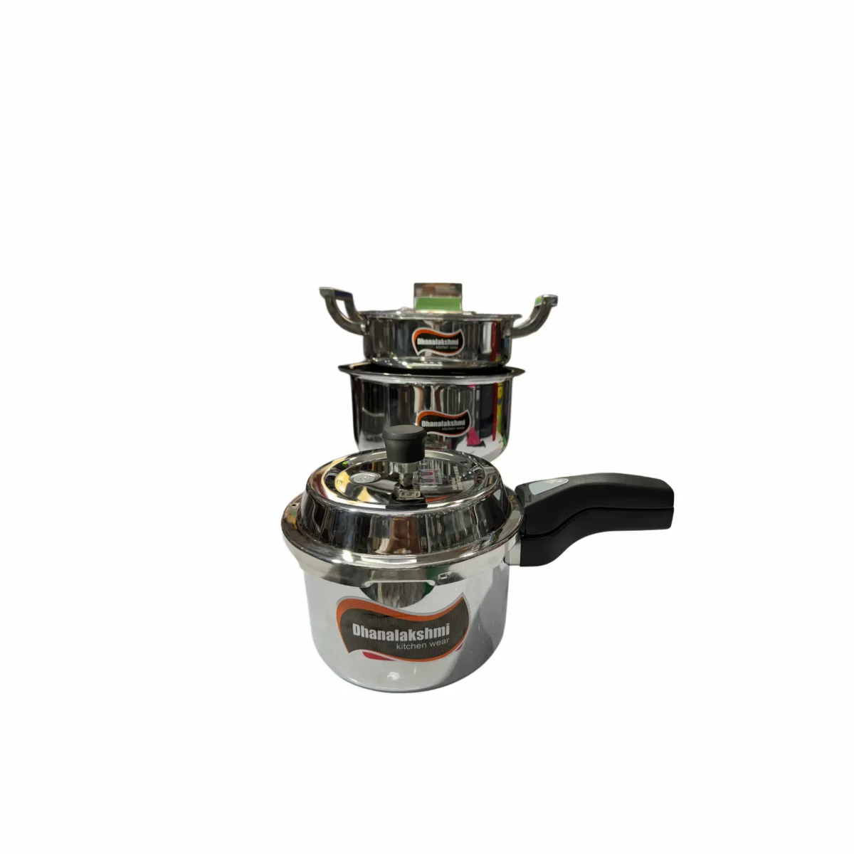 Tri-ply 3piece combo 3litre cooker 20cm biryani top 20cm cook pot +1 vaghariya pan free