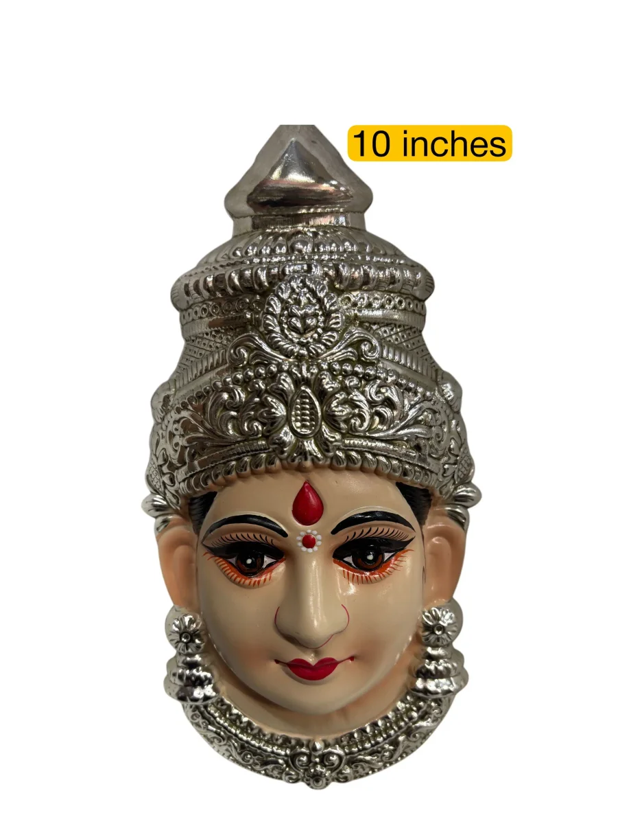 German silver varmalaxmi face 10 inches 2