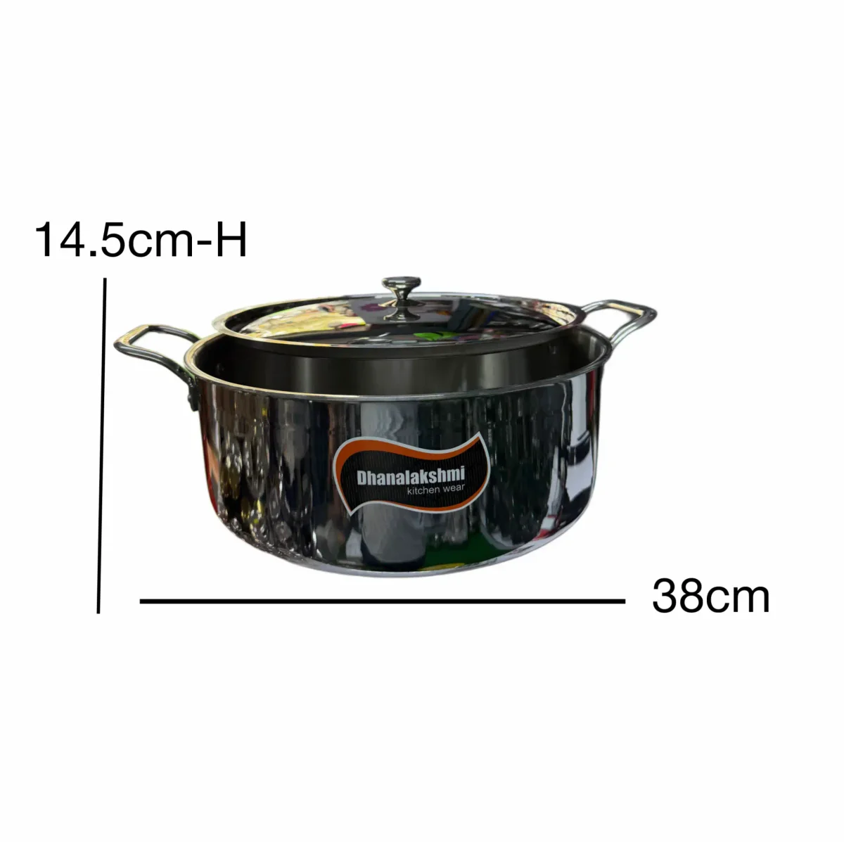 Tri-ply jumbo biryani top 38cm 12Litre
