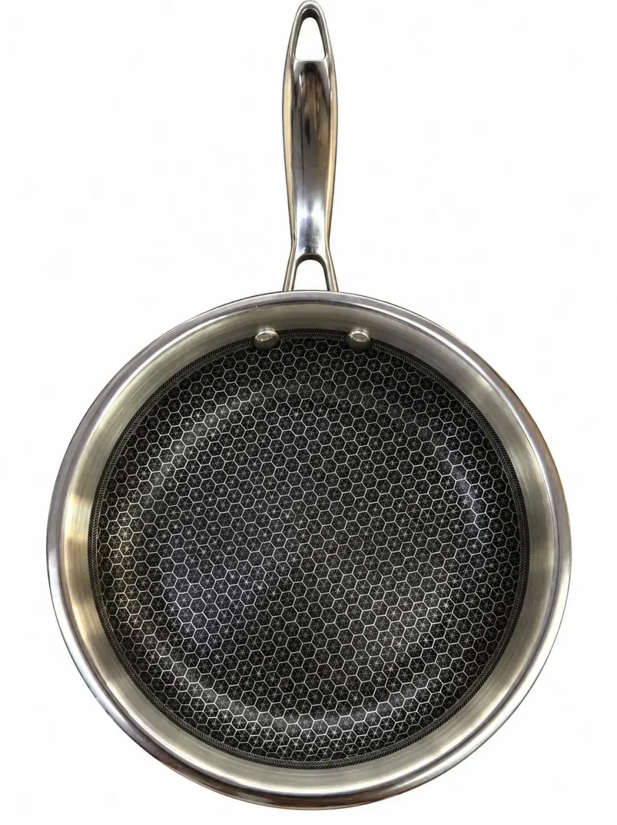 Tri-ply honeycomb frying pan 22cm