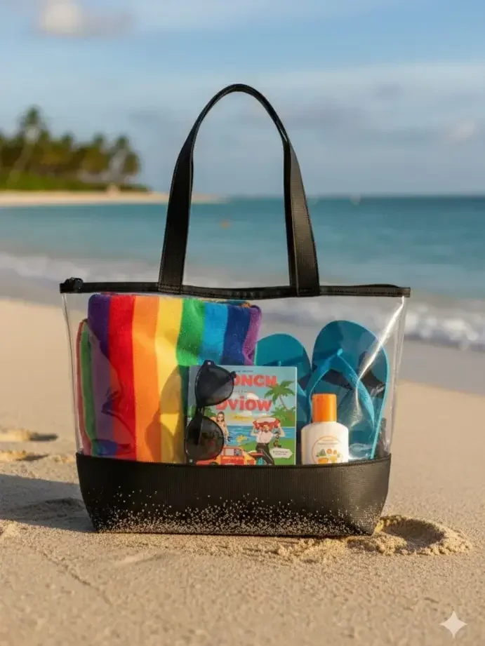 Beach tote bag Black 3