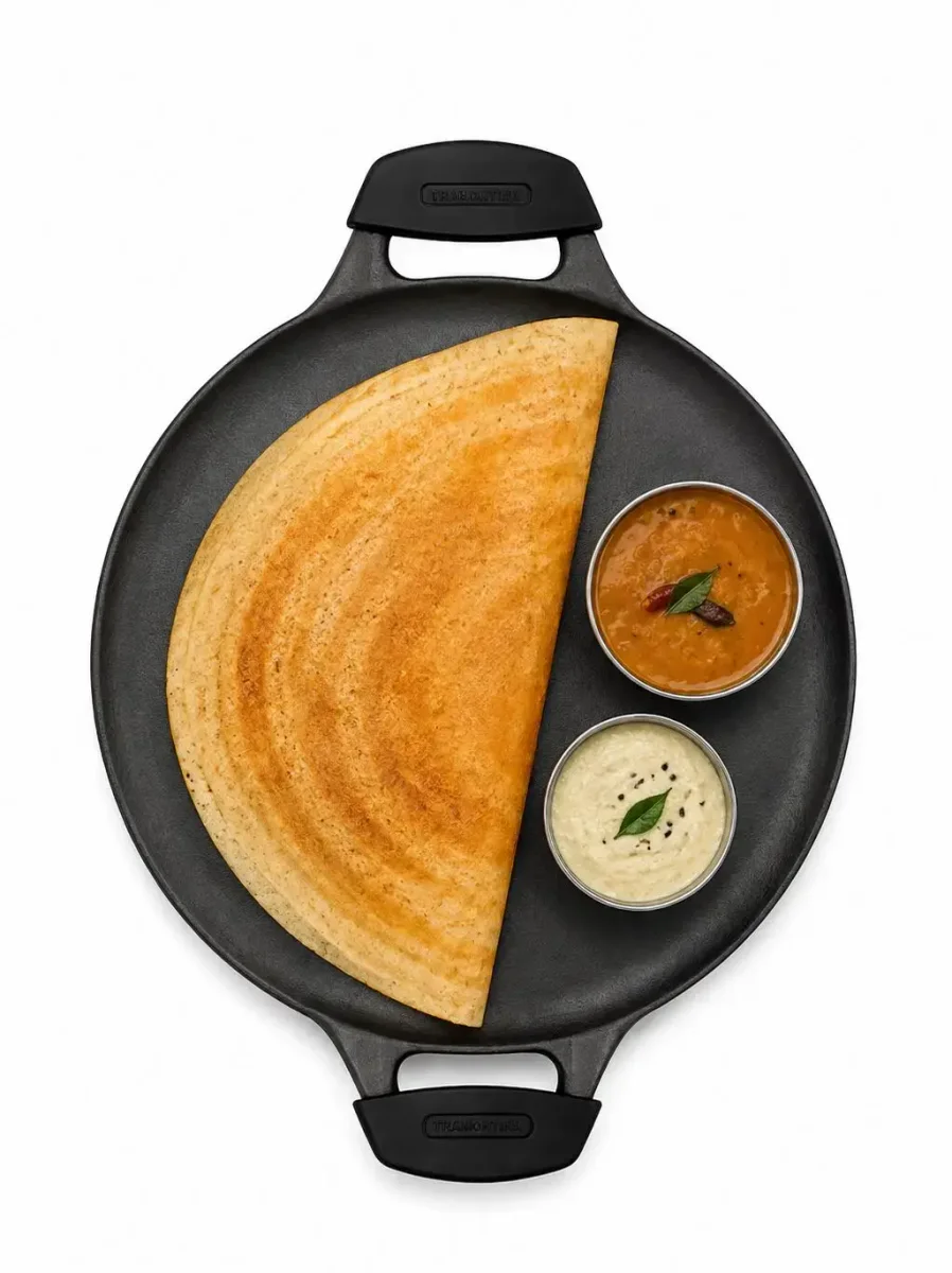 TITANEX CAST IRON Pre-Seasoned Flat Tawa  30 cm 2
