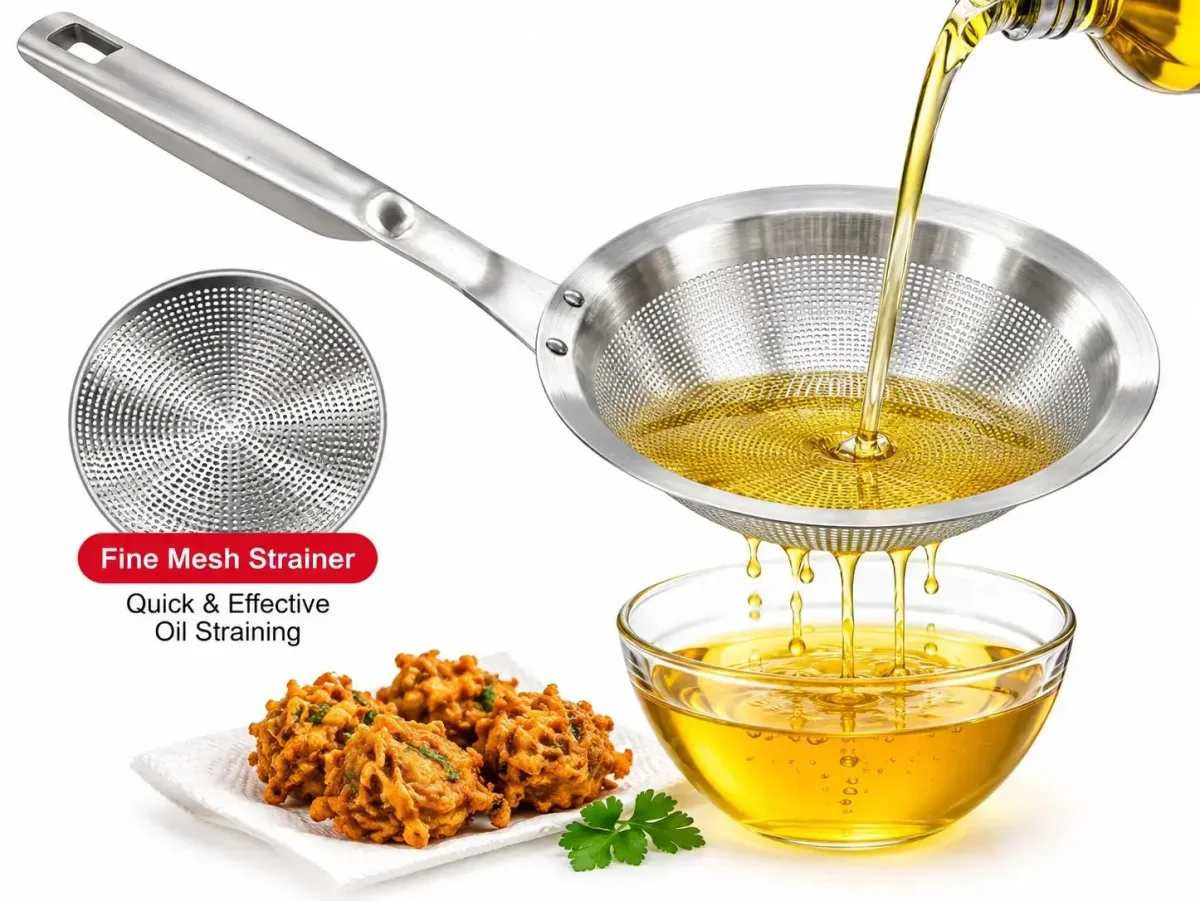 Strainer With Handle Metal Micro Sifter 16cm