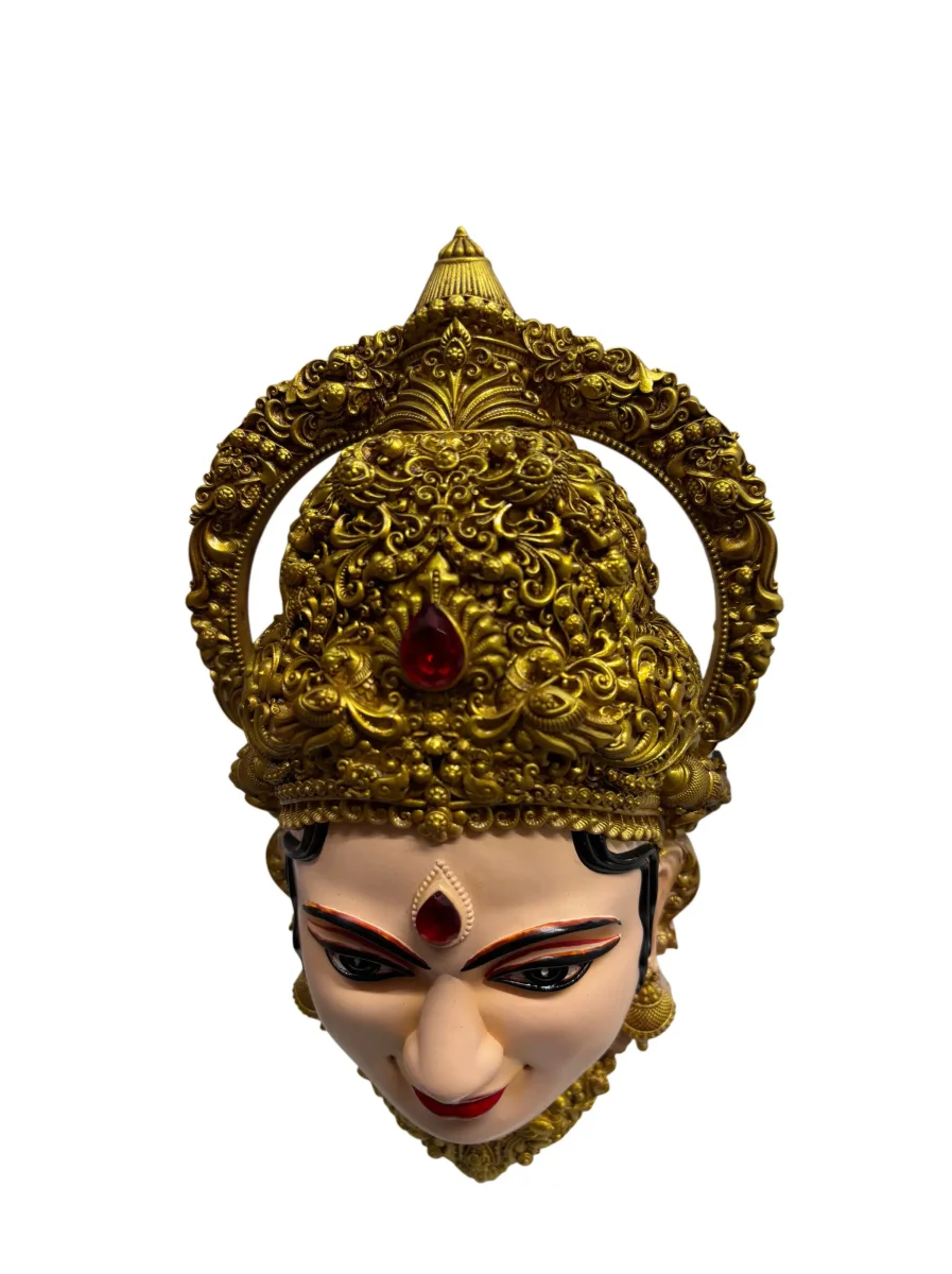 Fiber with brass painted varmalaxmi face 8 inches