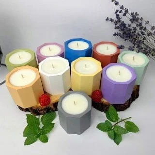 Hexagon Candle Holder with Tray – Modern Home Décor 6