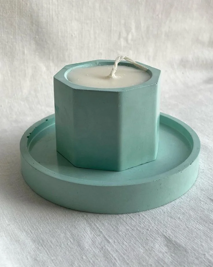 Hexagon Candle Holder with Tray – Modern Home Décor 2