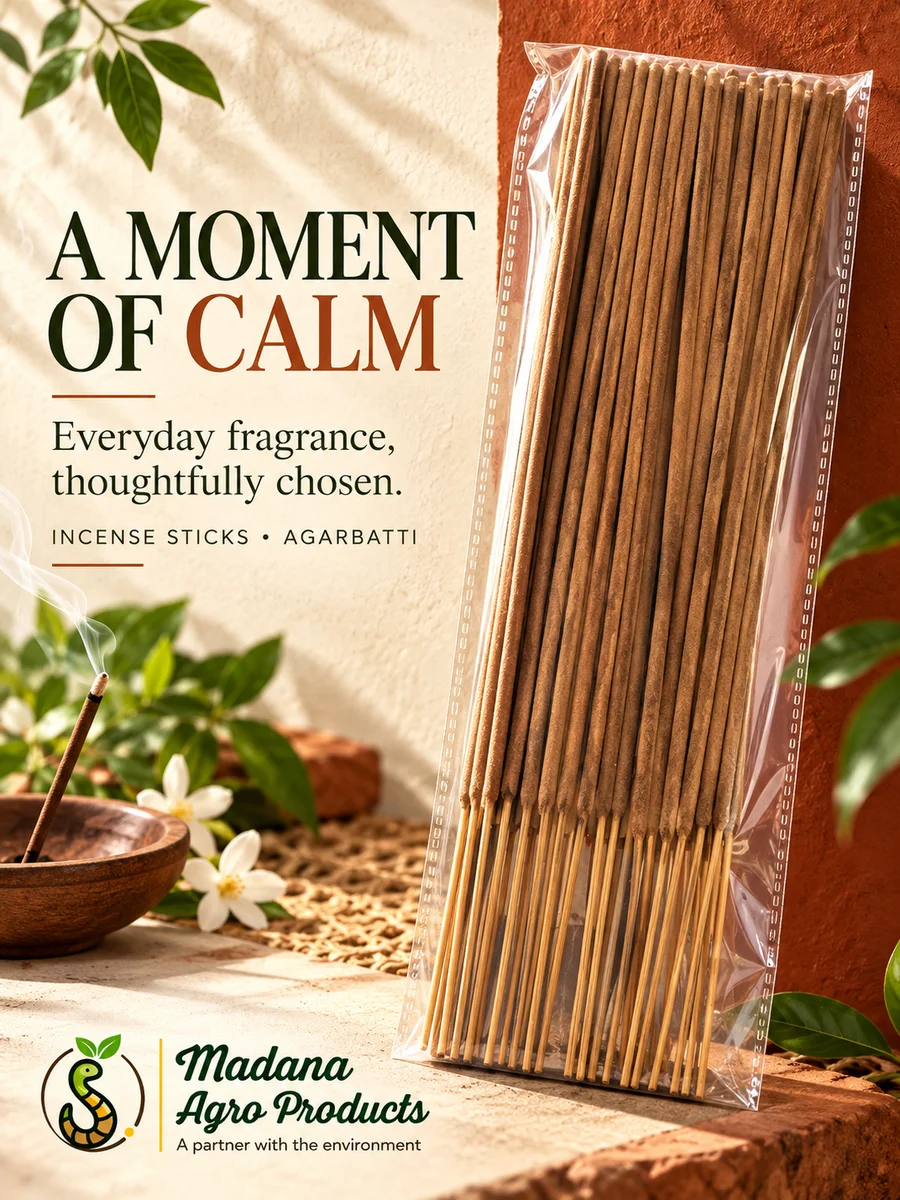 Natural Brown Agarbatti (Incense Sticks) | Daily Puja & Home Fragrance