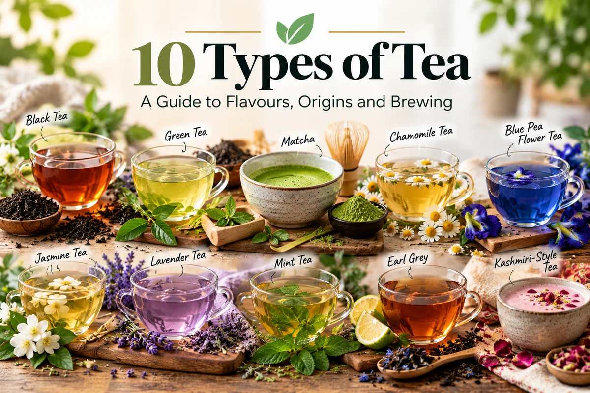 10 Types of Tea: A Guide to Flavours, Origins and Brewing