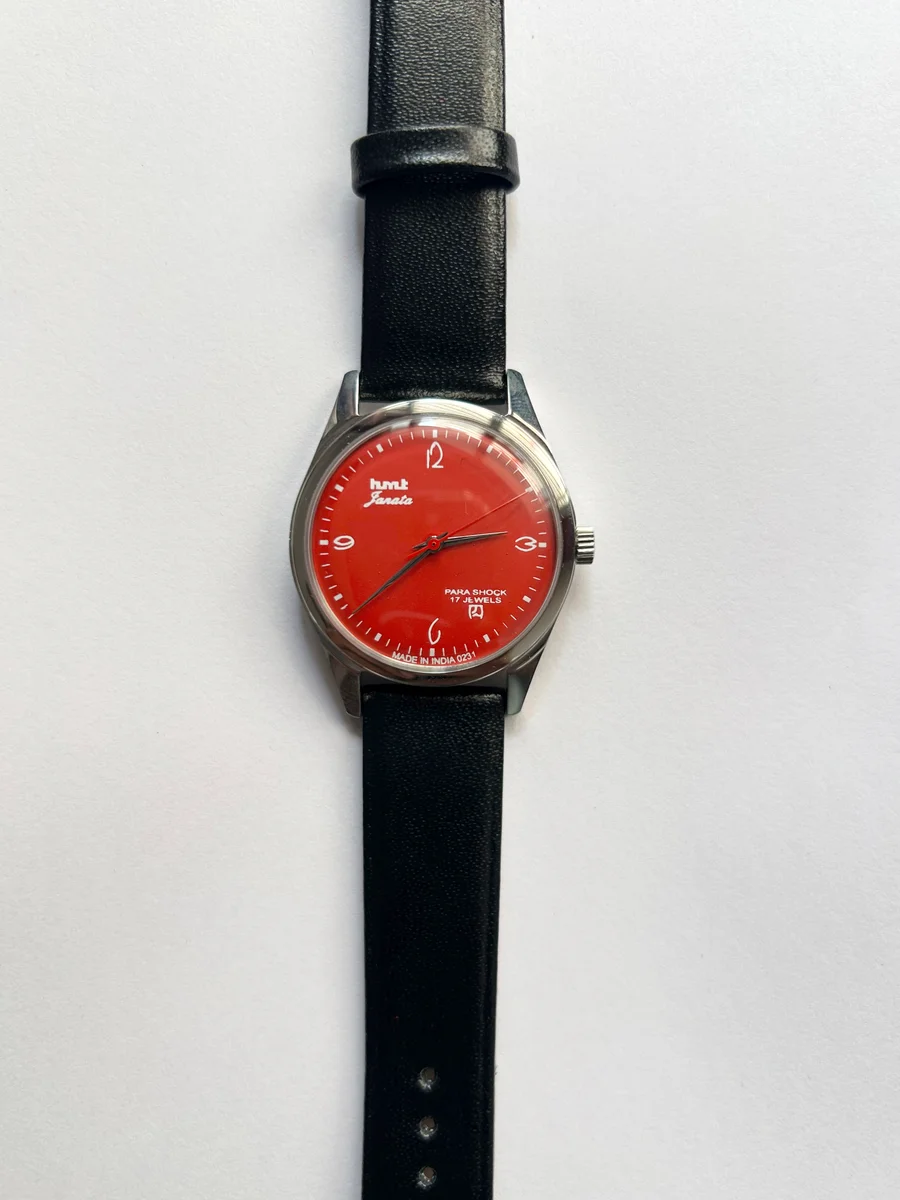 HMT Janata Red Dail watch