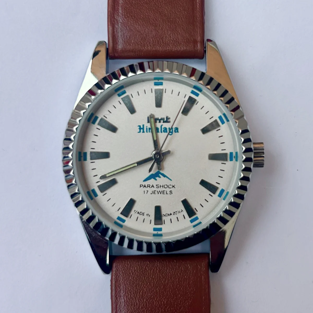 Hmt Himalaya White Dail Watch