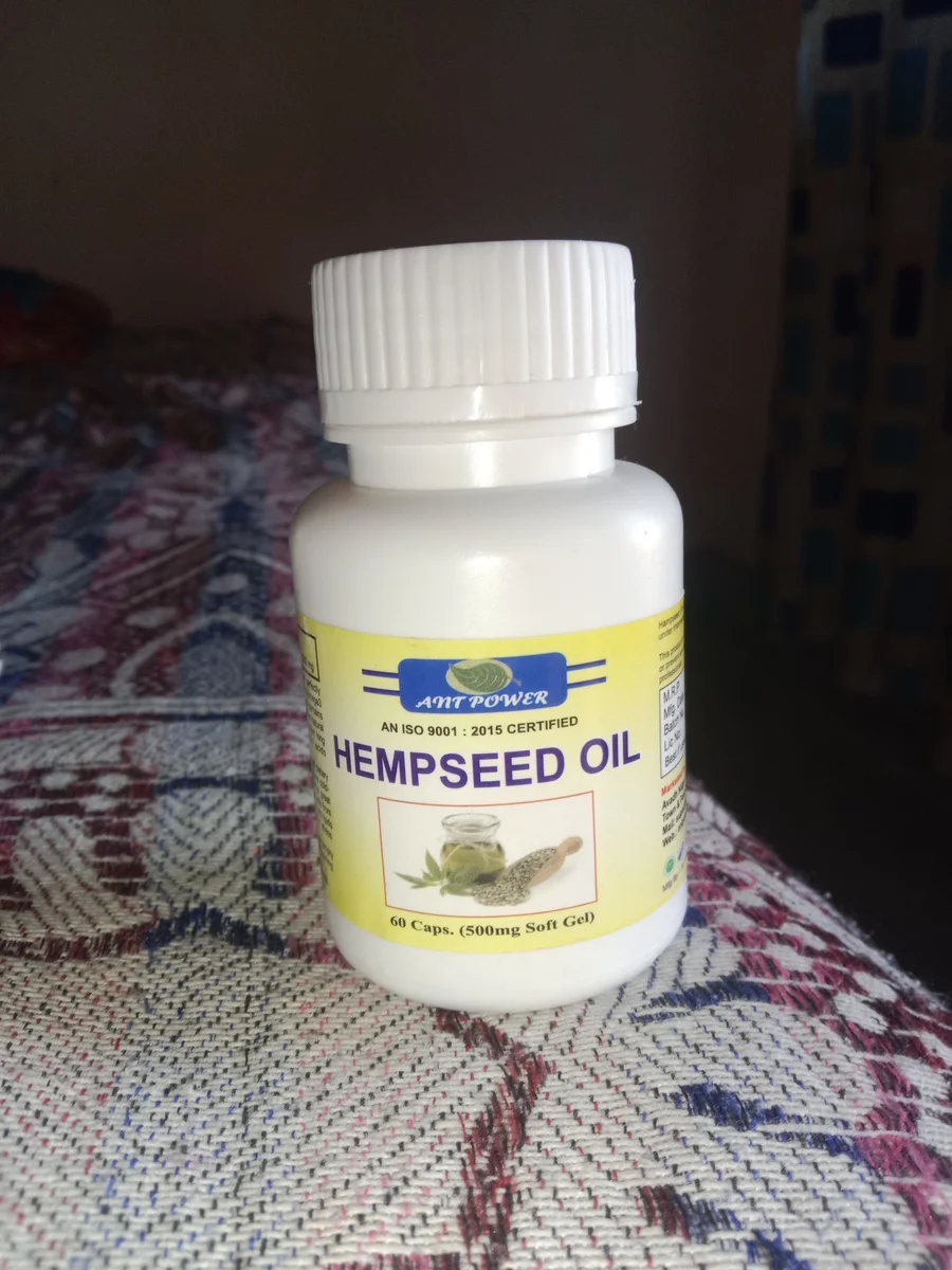 Hempseed oil softgel capsules