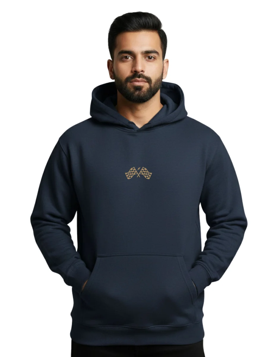 Drift King Cotton Hoodie Without Zipper 300 GSM Navy Blue