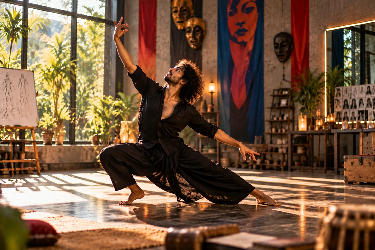 Sunlit Bohemian Dance Studio