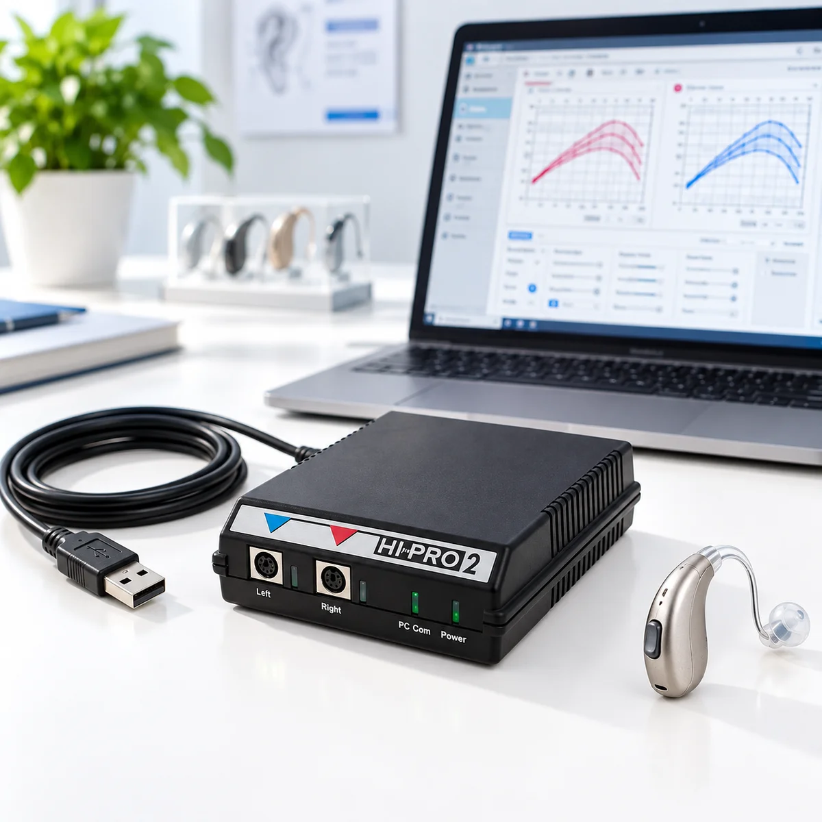 Hipro-2 Hearing Aid Programmer | NOAH Compatible USB