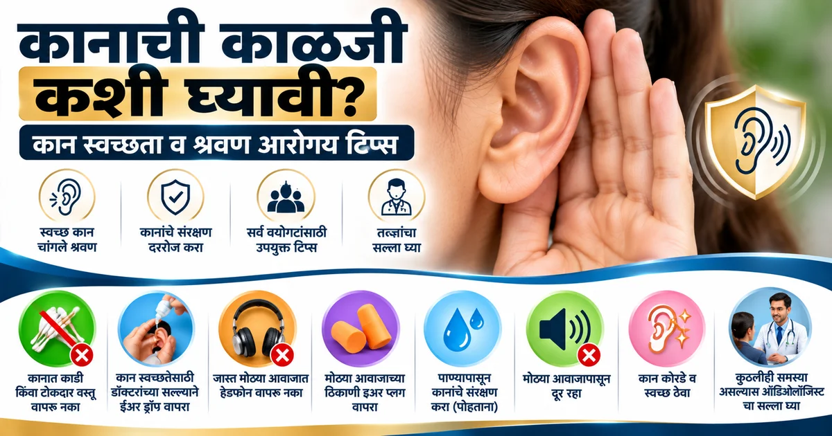 कानाची काळजी कशी घ्यावी? कान स्वच्छता व श्रवण आरोग्य टिप्स