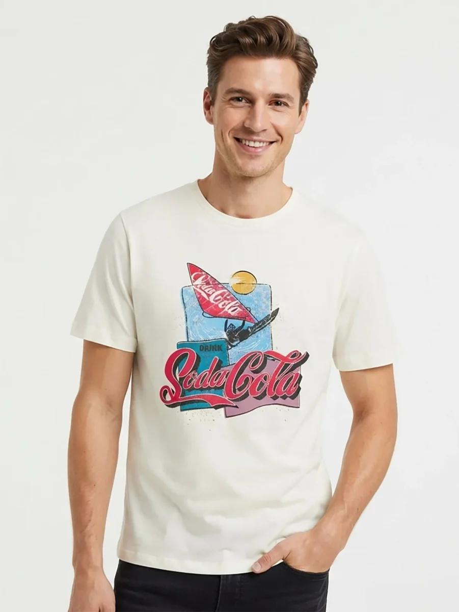 Mens Printed White T-Shirt