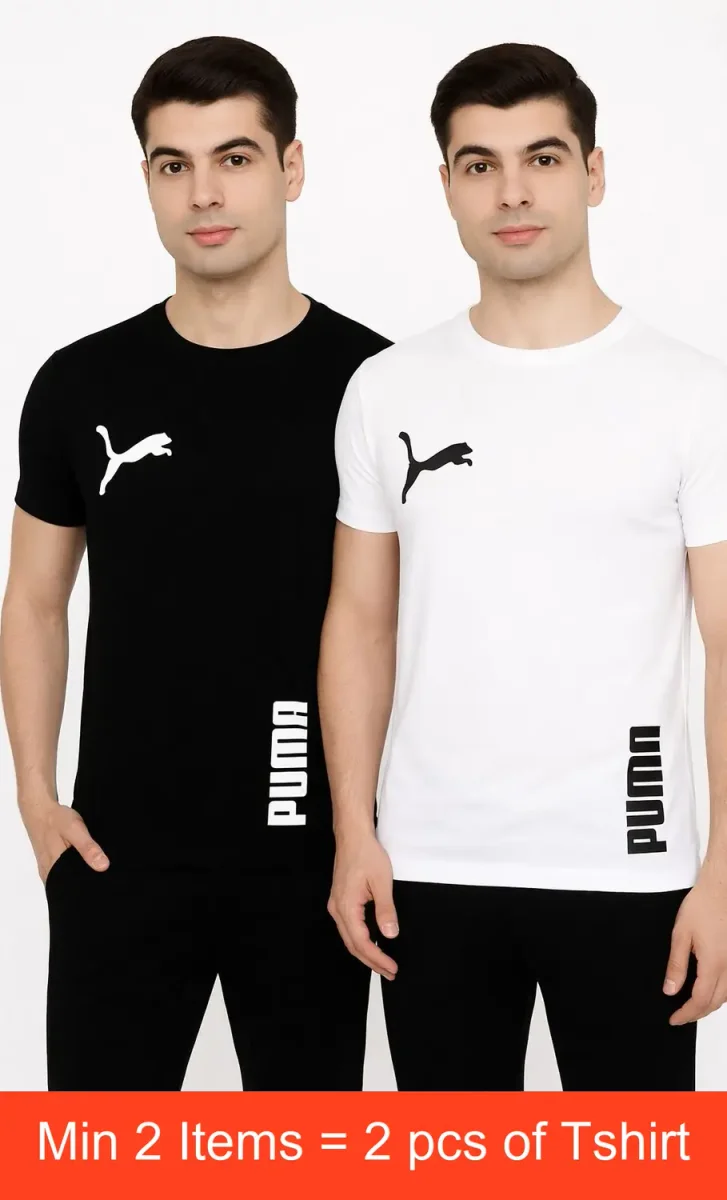 Vimsan Creation Printed Men Black, White T-Shirt