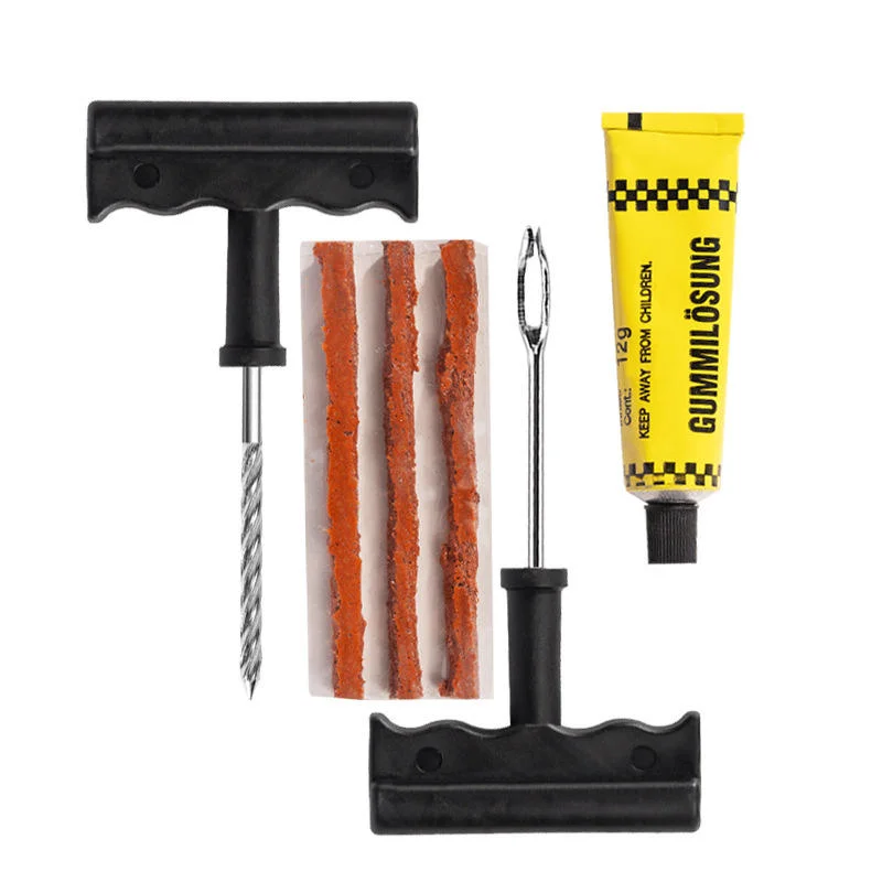 Universal Tubeless Tire Puncture Repair Kit | Emergency Flat Tire Repair Tool Set For Cars, Motorcycles, Bikes & Scooters (Pack of 1)