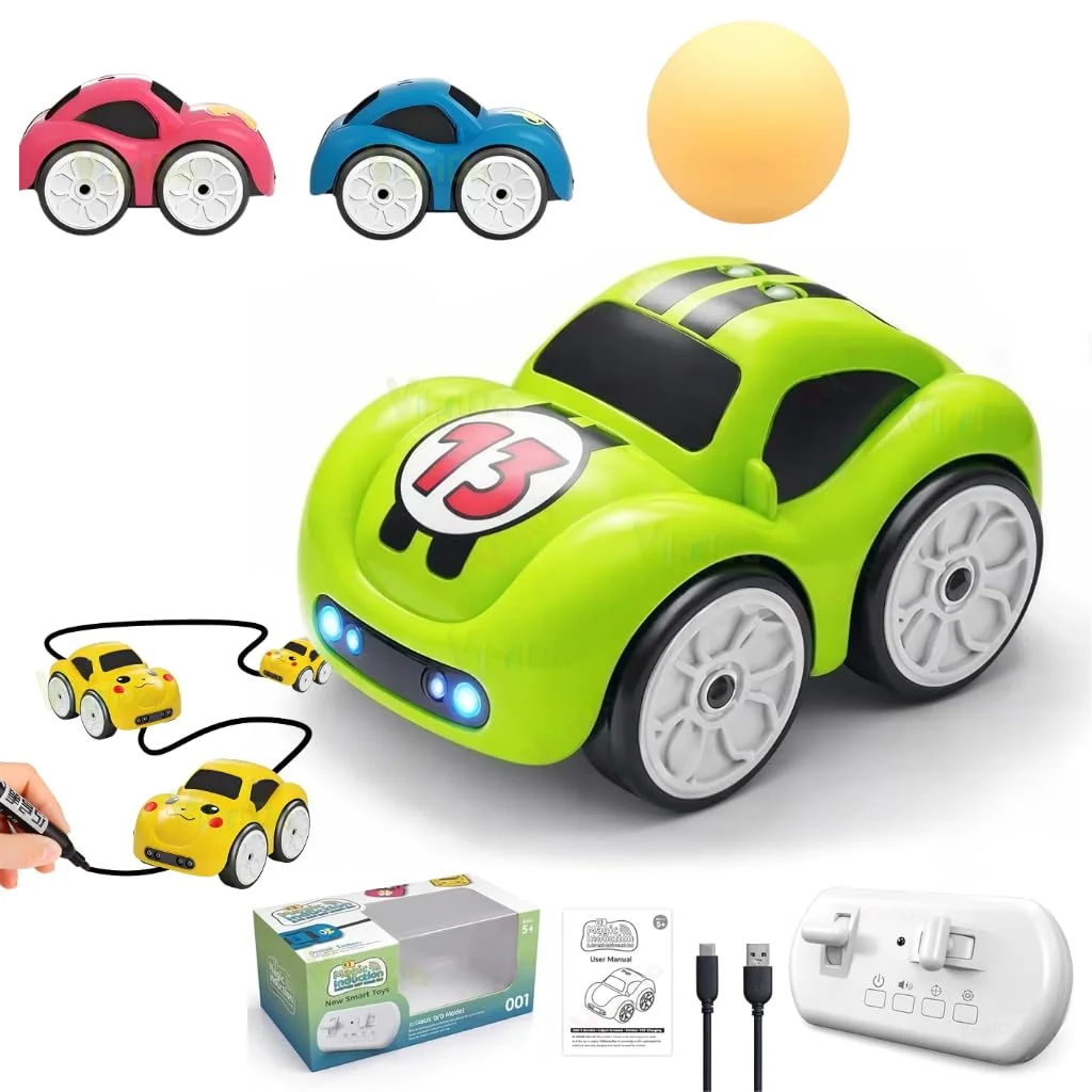 Intelligent Magic Induction RC Sensor Car for Kids | 2.4GHz Remote Control, Line Following, Gesture Sensing, Obstacle Avoidance, LED Lights & Music | Educational Car for Boys & Girls (Pack of 1, Random Color)