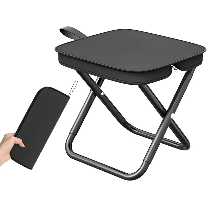 Portable Foldable Camping Stool | Lightweight Aluminium Folding Chair for Fishing, Hiking, Picnic & Outdoor Use – 120 kg Capacity (Pack of 1)