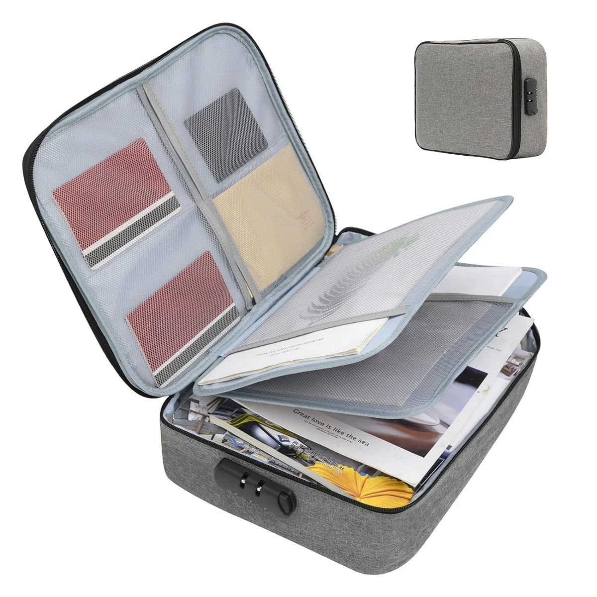 A4 Expandable File Folder Organizer with Secure Closure & Handle | Multi-Pocket Document Holder for Office, School, Hospital, Bank & Home Use | Portable Importa