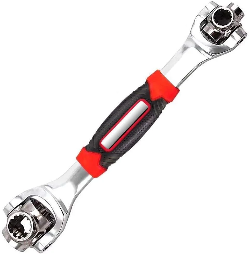 Tiger Wrench 48-in-1 Universal Multi-Socket Wrench | 360° Rotating Head, Heavy-Duty Steel, Adjustable Grip for Automotive, Plumbing, DIY & Home Repairs (Pack of 1)