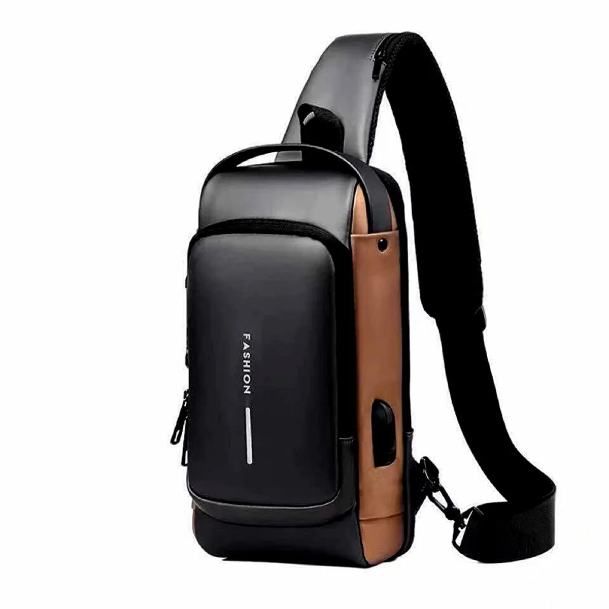 Men’s Anti-Theft Crossbody Sling Bag with Combination Lock | Water-Resistant Chest Bag with Adjustable Strap | Lightweight Casual Daypack for Travel, Work & Outdoor (Pack of 1, Random Color)