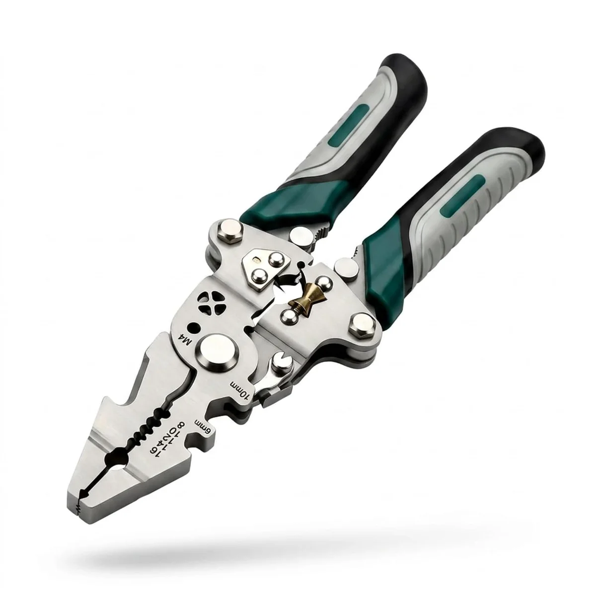 18-in-1 Multifunction Wire Stripper & Cutter Plier | Heavy Duty Wire Cutter Tool for Electricians & DIY Use | Cuts & Strips Copper & Aluminum Wires | Ergonomic Non-Slip Handle (Pack of 1)