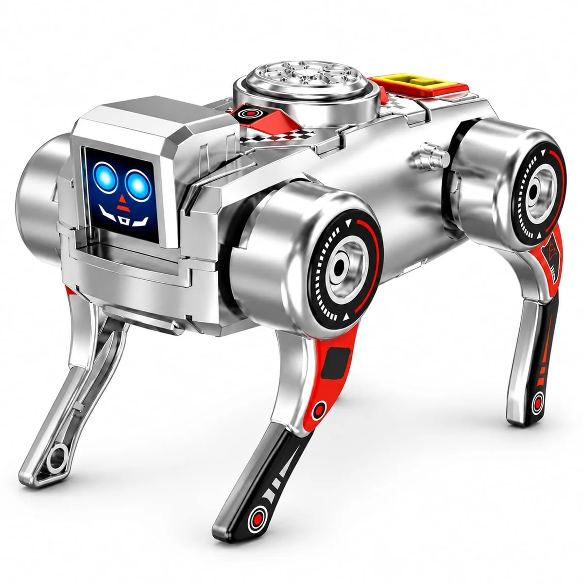Transforming Robot Car Toy with Fidget Spinner for Kids | Pull Back Stunt Car with Moving Legs, 360° Rotating Wheels, Friction Powered Toy Vehicle for Boys & Girls (PacK of 1, Random Color)
