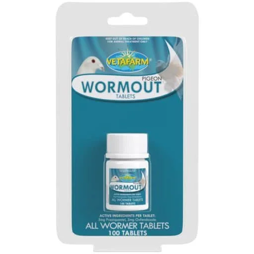 Vetafarm Pigeon Wormout 100 Tablets