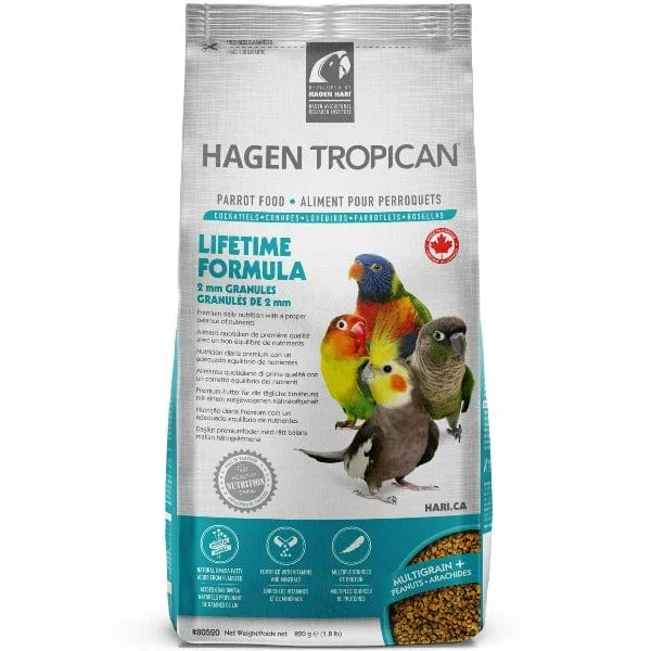 Hagen Tropican Lifetime Formula 2 mm Granule cockatiel 820g