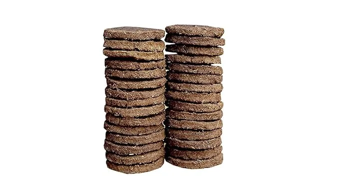 Natural Cow Dung Cakes for Havan, Pooja, Agnihotra | Panchgavya Sun-Dried Ritual Fuel (pack of 5)