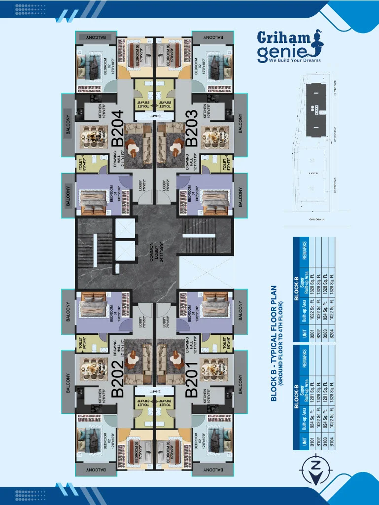 Block B Typical Floor Plan
