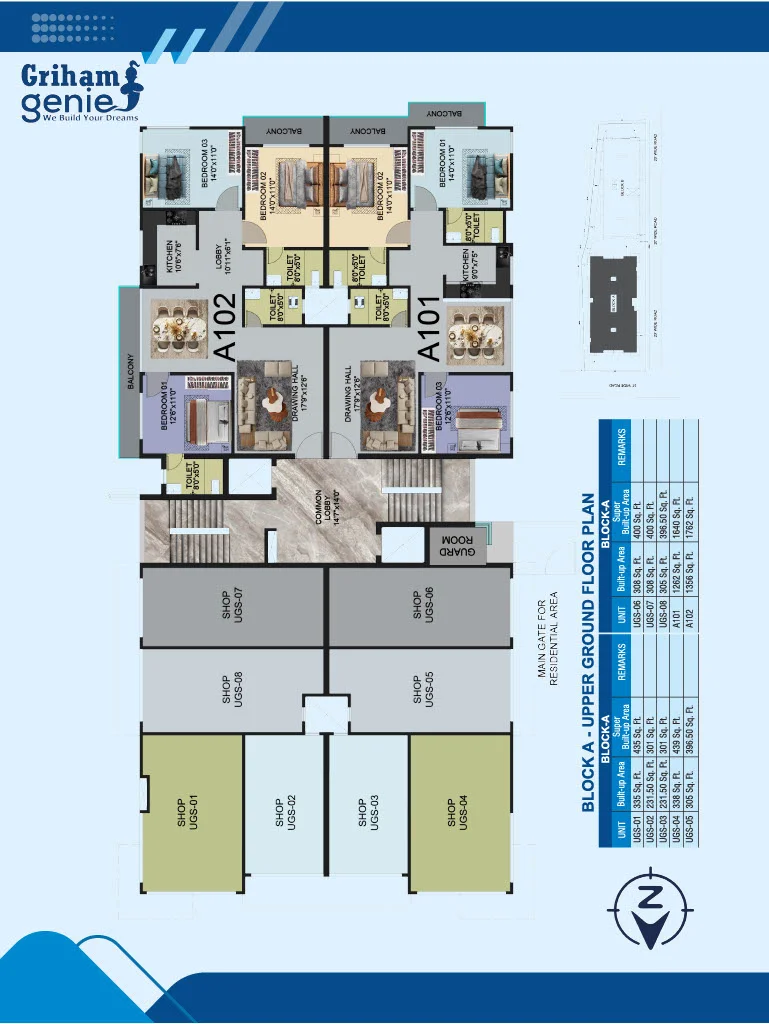 Block A Ground Floor Plan
