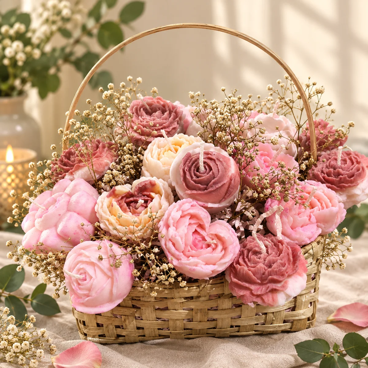 Scented candle bouquet