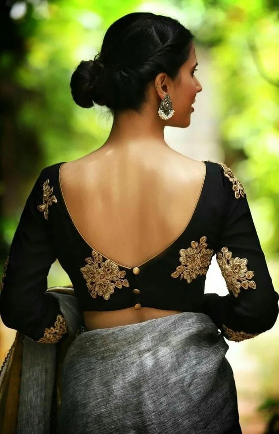 Black Golden Blouse