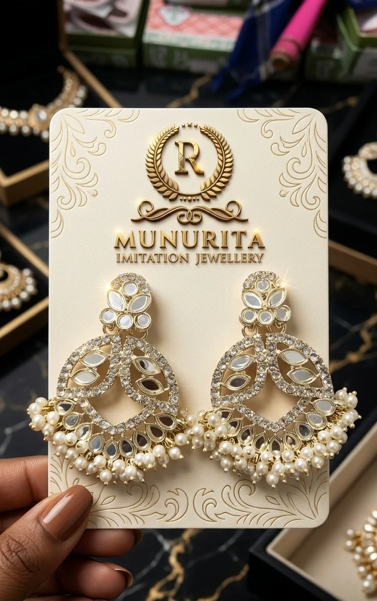 Premium Quality White Earrings